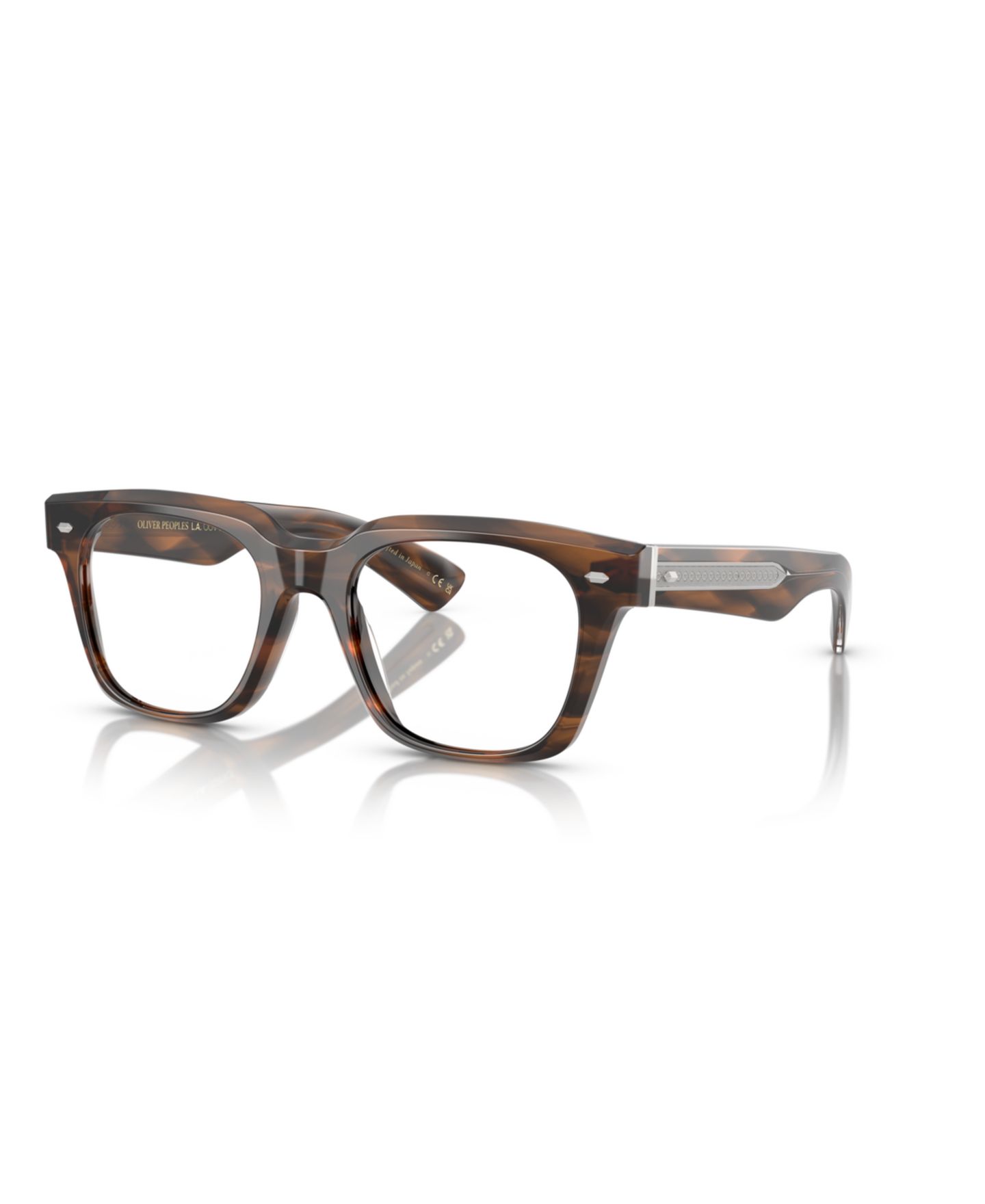 Мужские очки Oliver Peoples Man Rectangle Plastic OV5570U Alfrey 18k Eyeglasses, цвет: Barchan — фото 6