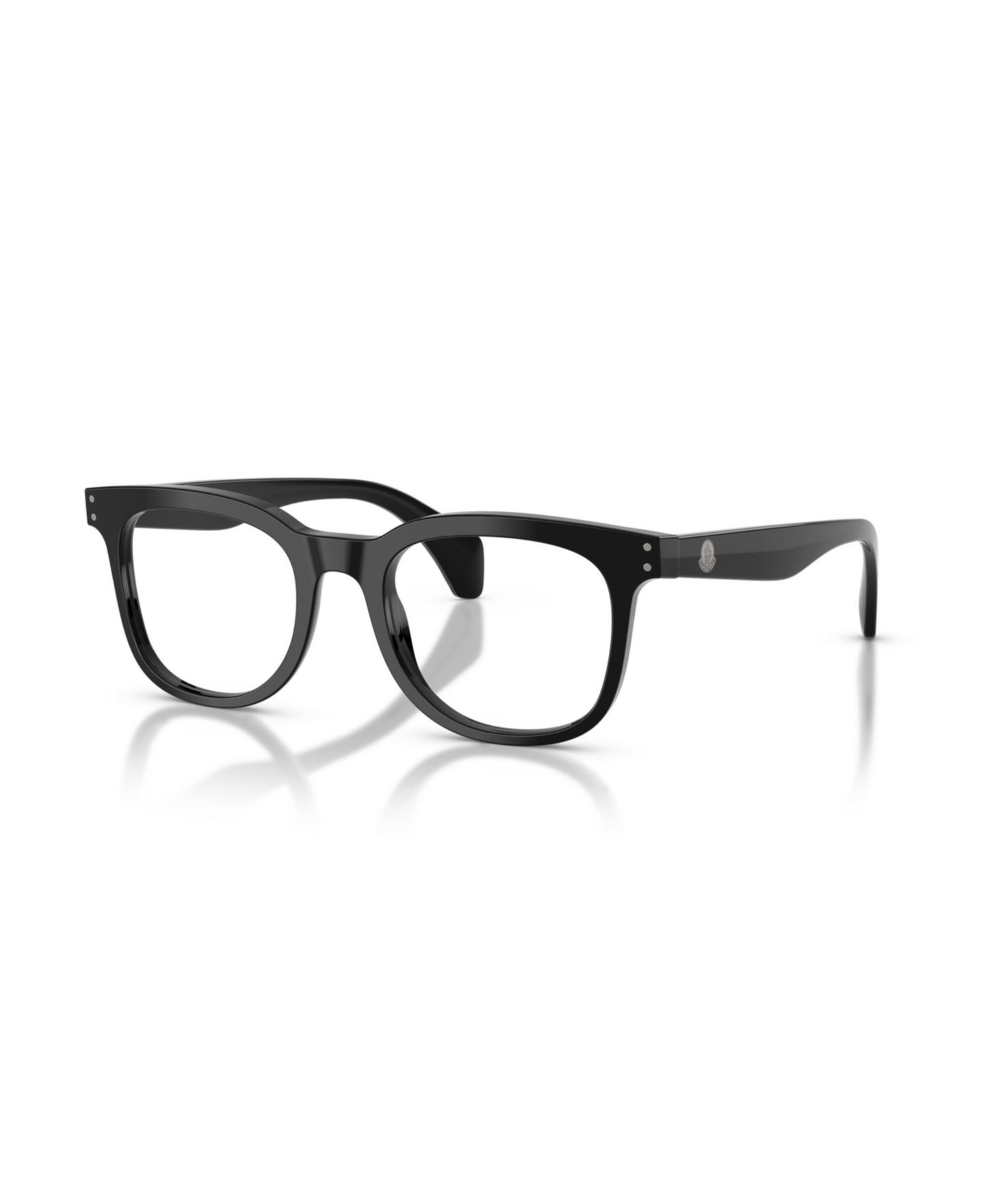 Очки Moncler Unisex Panthos Plastic ME2023 Eyeglasses, цвет: Блестящий чёрный — фото 6
