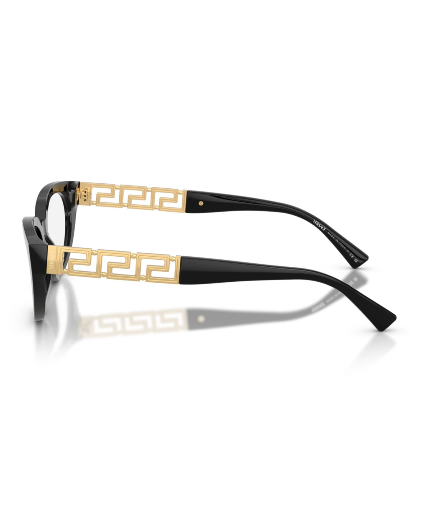 Женские очки Versace Woman Cat Eye Plastic VE3383 Eyeglasses, цвет: Чёрный — фото 2