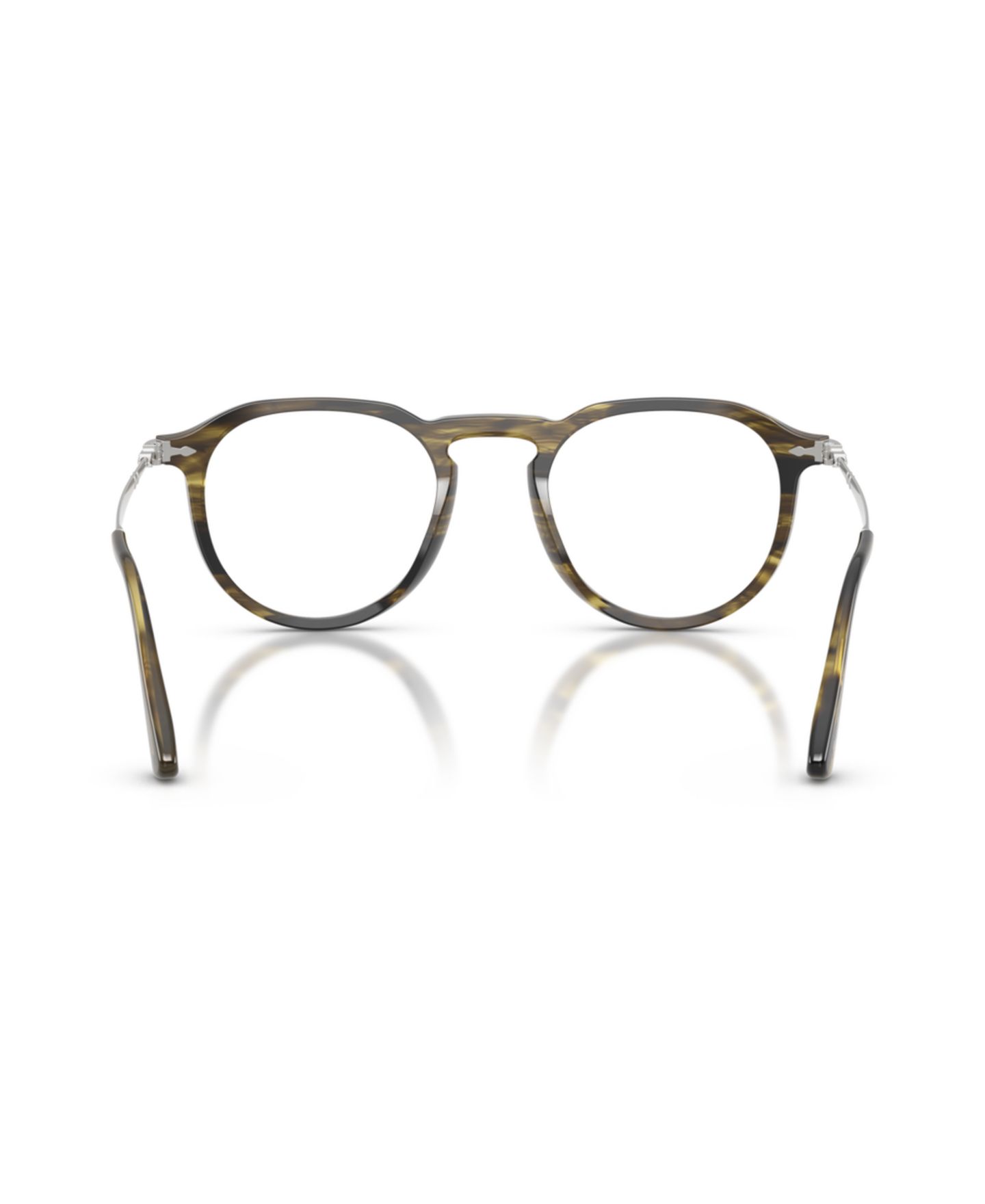 Очки Persol Unisex Pillow Plastic PO3387V - Pier Eyeglasses, цвет: Полосатый чёрный оливковый зелёный — фото 2