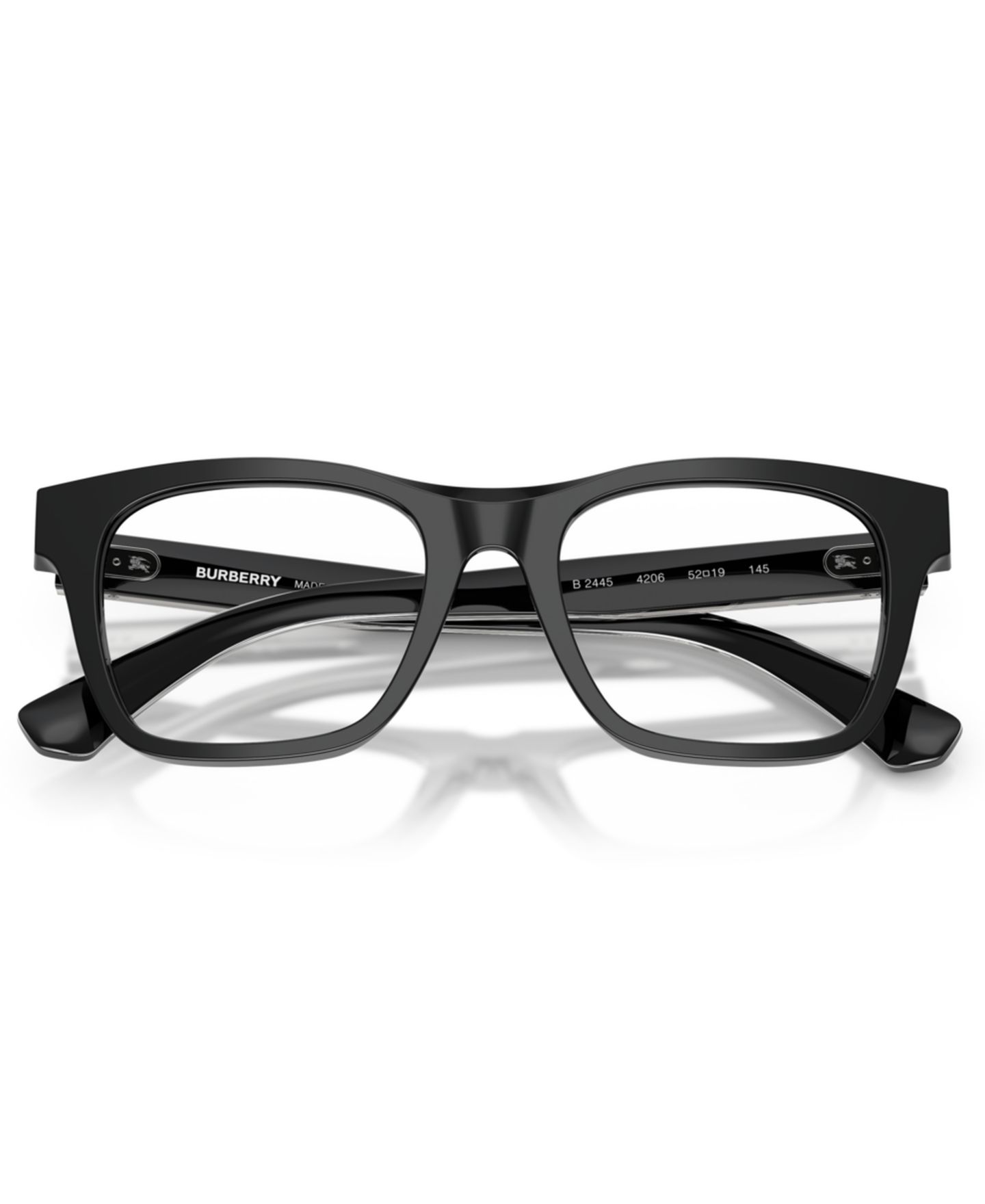 Мужские очки Burberry Man Square Plastic BE2445 Eyeglasses, цвет: Чёрный — фото 5