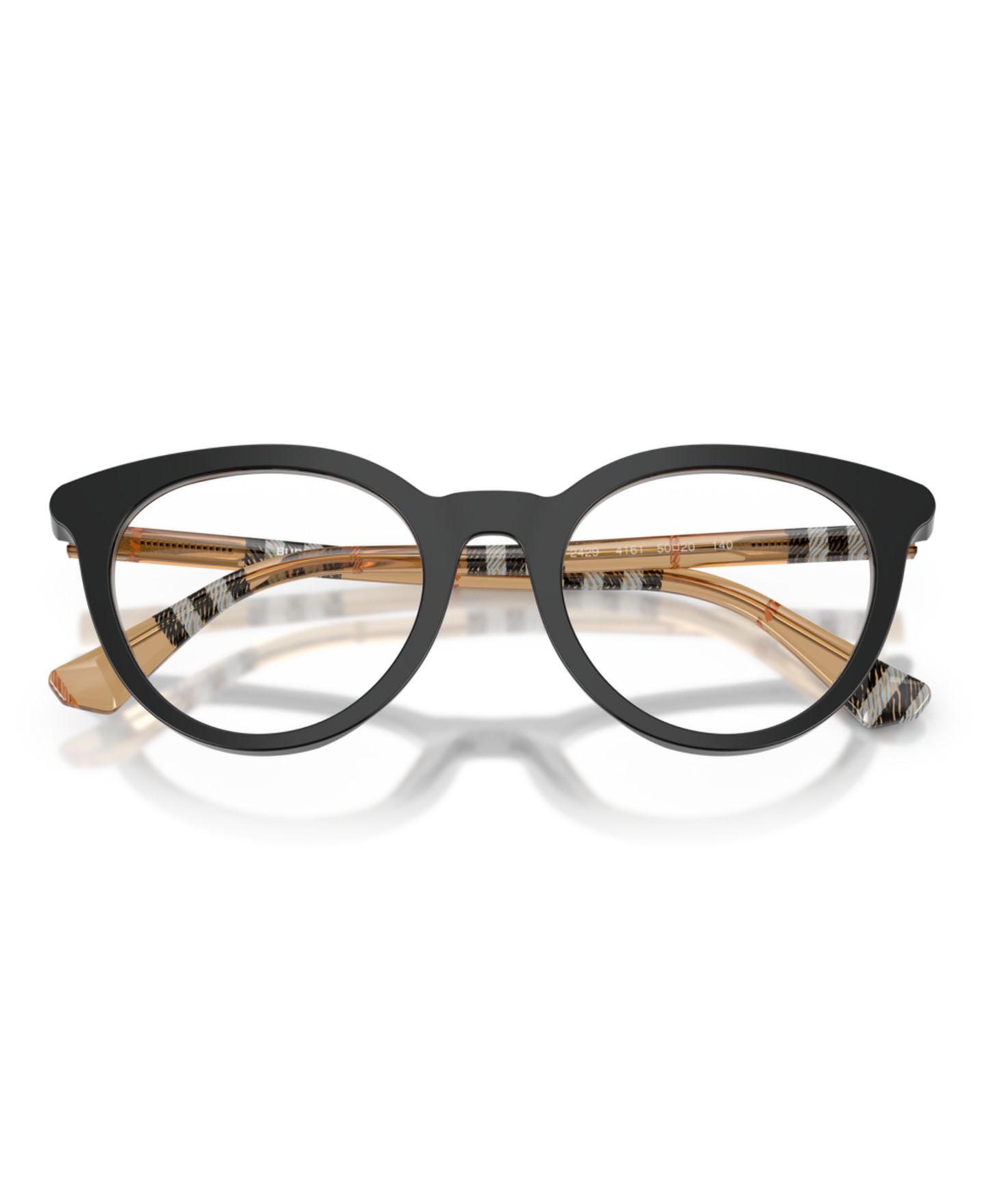 Женские очки Burberry Woman Round Plastic BE2429 Eyeglasses, цвет: Чёрный — фото 4