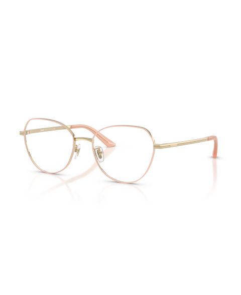 Женские очки Versace Woman Panthos Metal VE1313D Eyeglasses, цвет: Бледный золотой