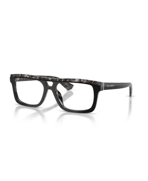 Мужские очки Dolce&Gabbana Man Rectangle Plastic DG3431 Eyeglasses, цвет: Чёрный серый гавана