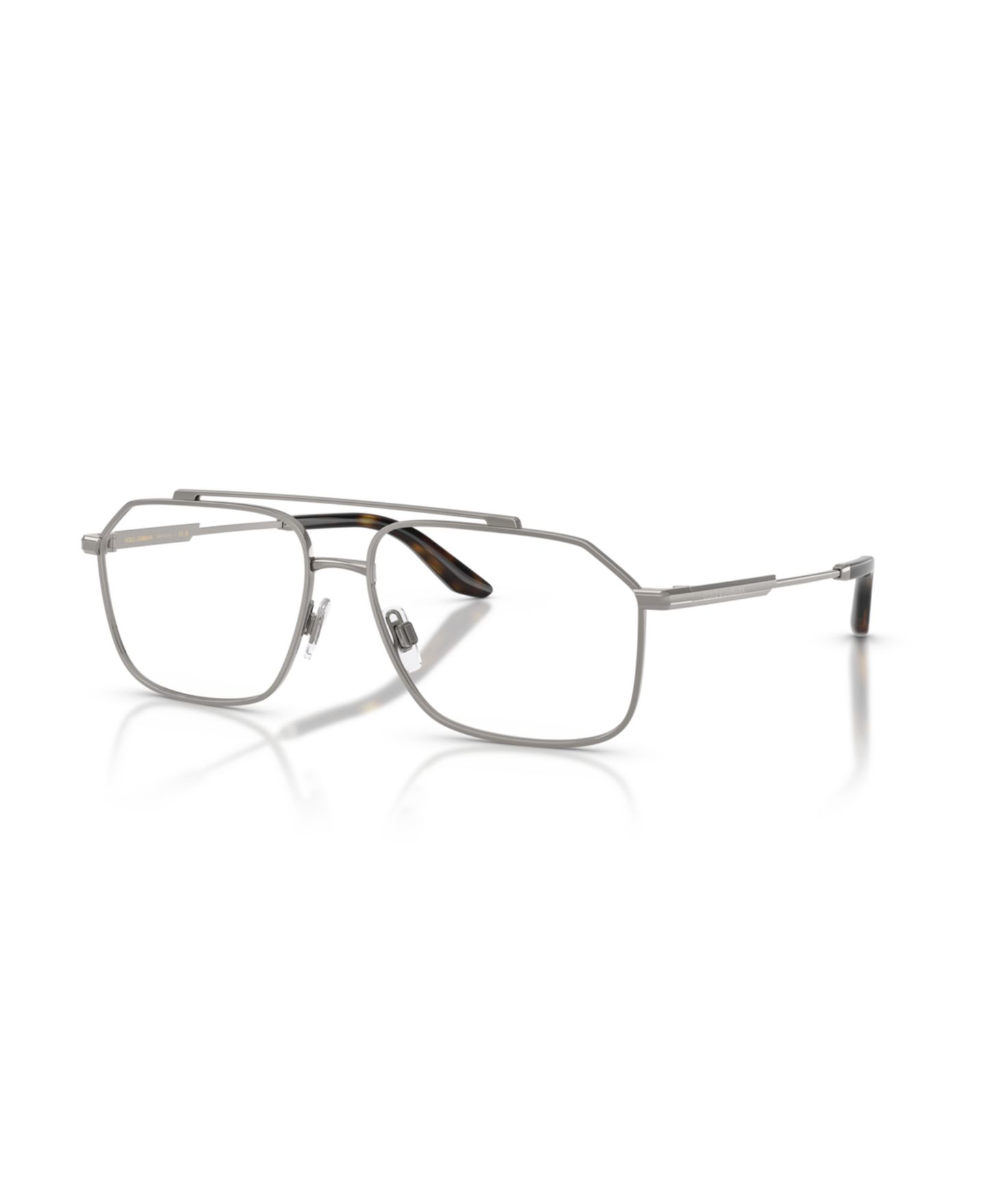 Мужские очки Dolce&Gabbana Man Pilot/Aviator Metal DG1364 Eyeglasses, цвет: Графитовый металлик — фото 1