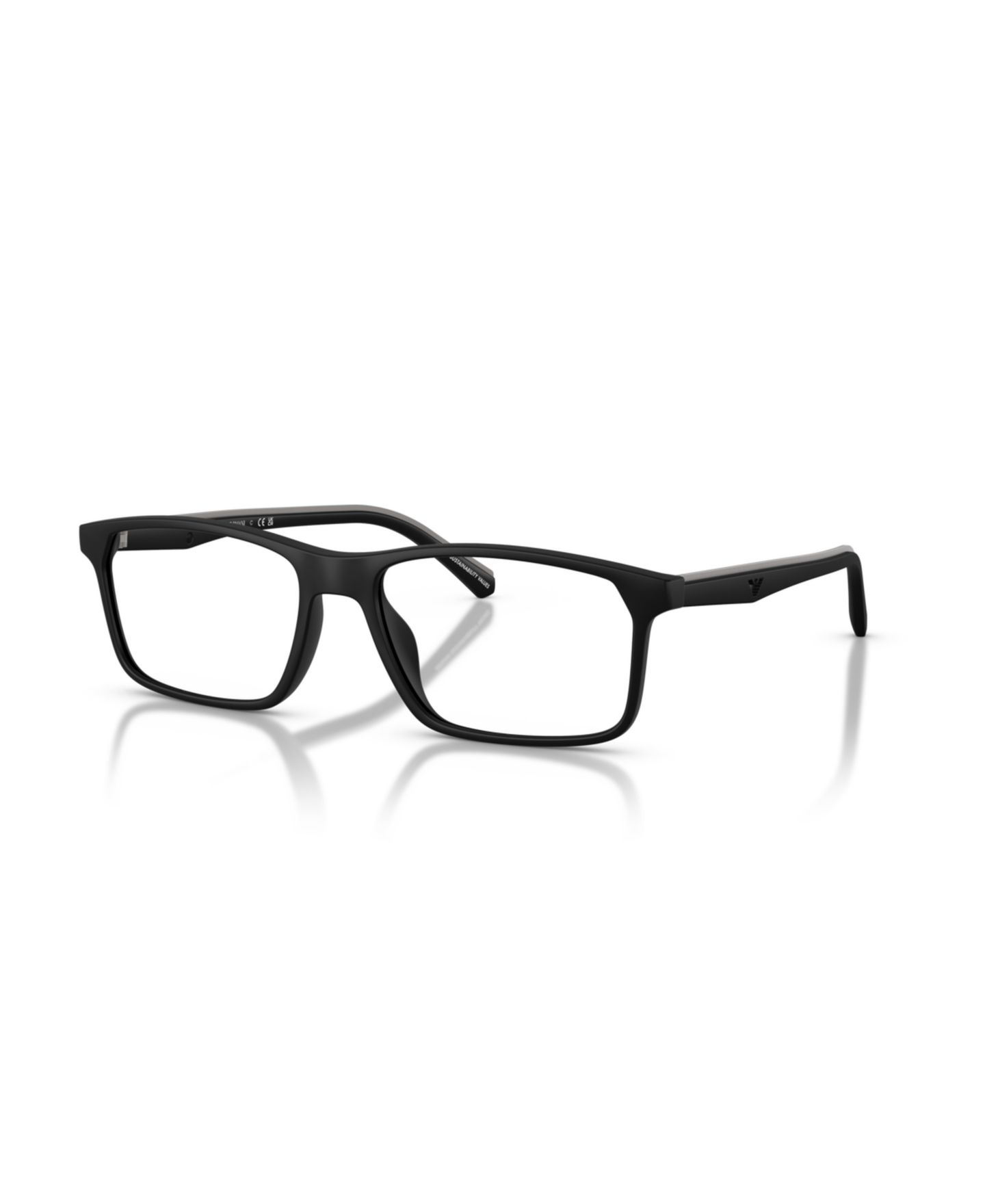 Мужские очки Emporio Armani Man Pillow Plastic EA3266U Eyeglasses, цвет: Матовый чёрный — фото 1