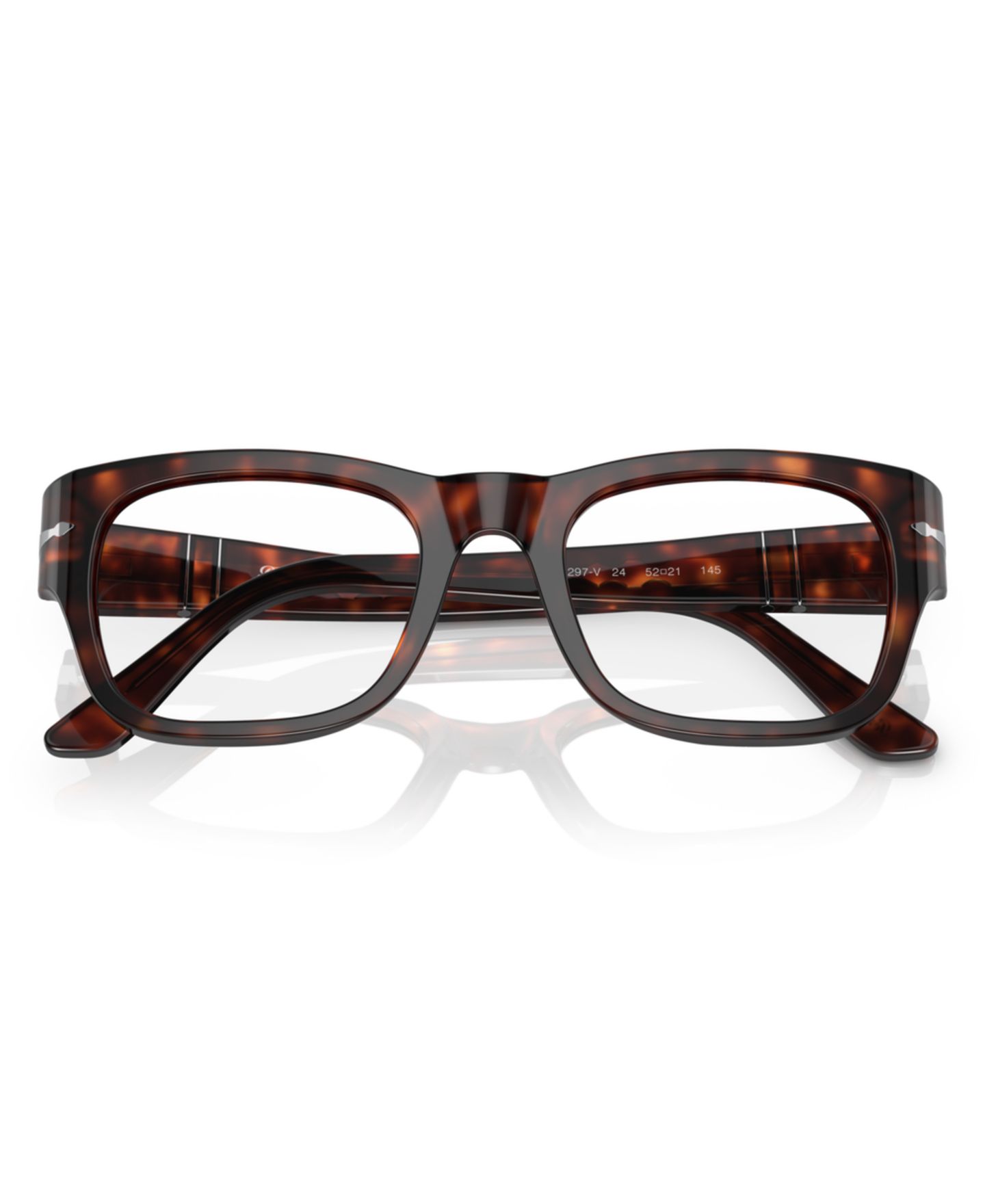Очки Persol Unisex Rectangle Plastic PO3297V Eyeglasses, цвет: Гавана — фото 6