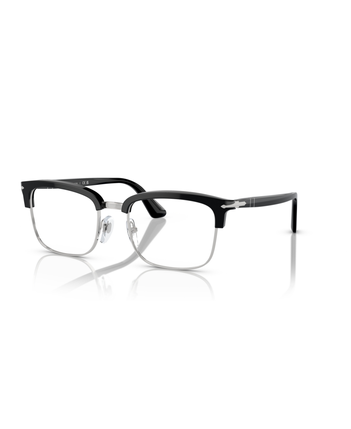 Persol Unisex Square Lina Eyeglasses, Po3340v In Black
