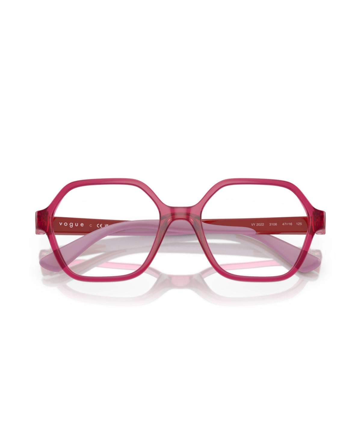 Vogue Eyewear Child Irregular Eyeglasses, Vy2022 In Burgundy