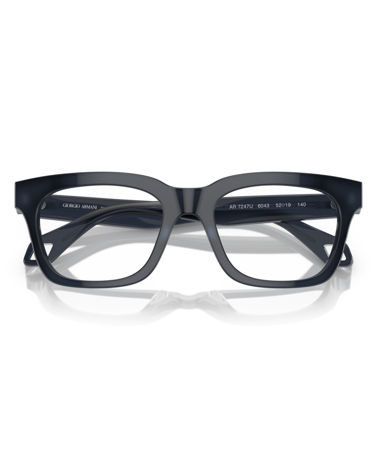 Giorgio Armani Men's Square Eyeglasses, Ar7247u In Black