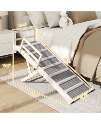 Dog Ramp, Folding Pet Ramp, 4 Adjustable Height from 15" to 19"