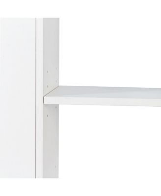 70.87" H Display Storage Cabinet with 4-Tier Shelves, 3 Side Drawers, and 4 Small Display Shelves for Home