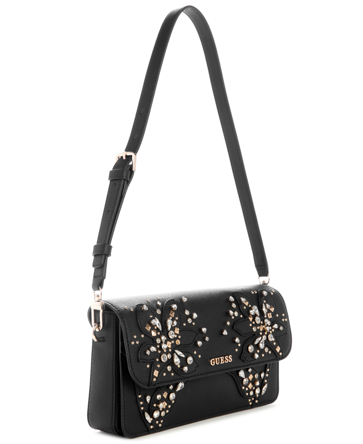 Guess Sadie Small Shoulder Bag In Black