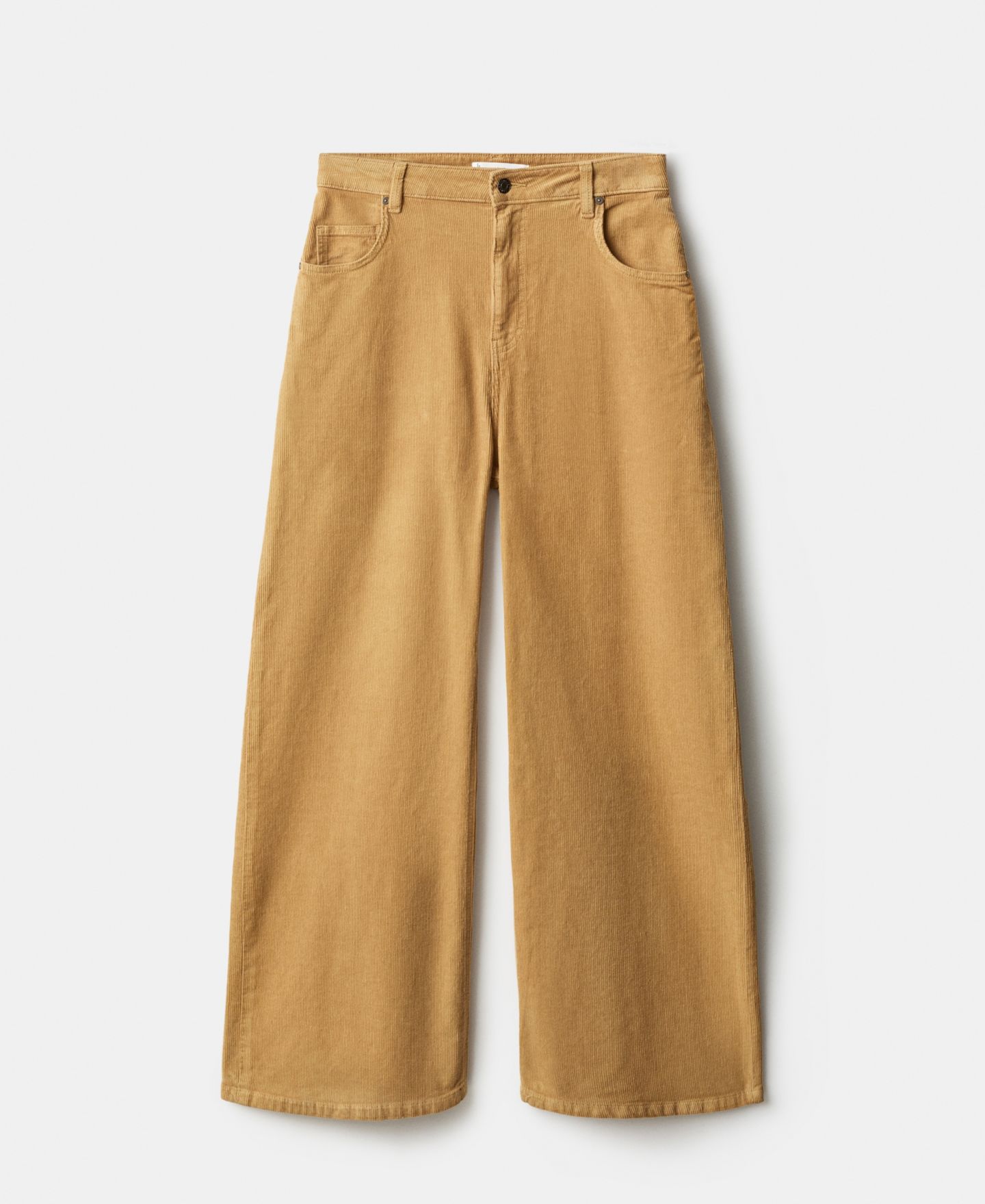 Женские джинсы Mango Wide Leg Corduroy, цвет: Карамельный — фото 6