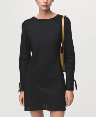 Women's Back Opening Linen Dress