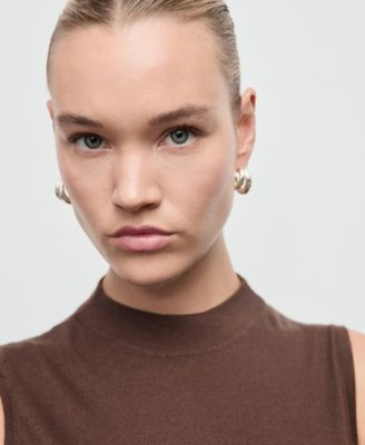 Women's Perkins-Neck Knitted Dress