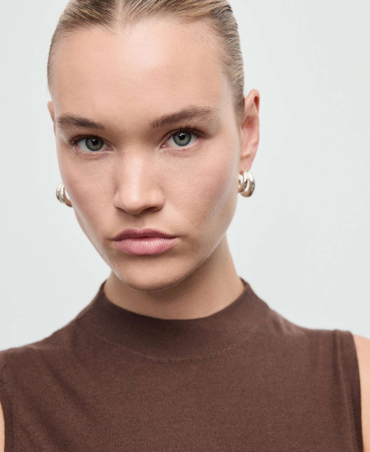 Mango Women's Perkins-Neck Knitted Dress