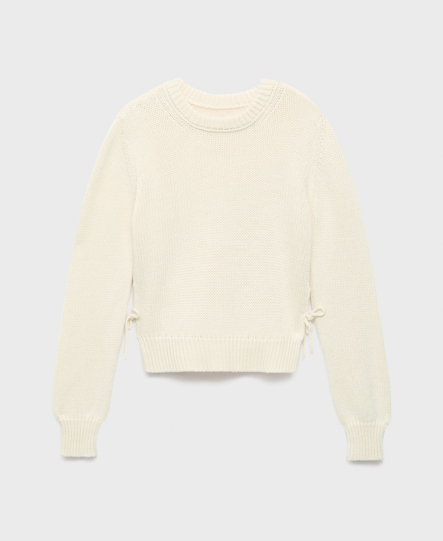 Women's Tie Slits Knitted Sweater