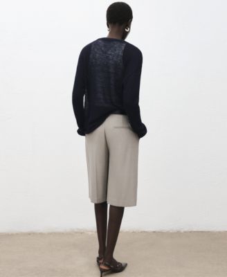 Women's Semitransparent Knitted Sweater