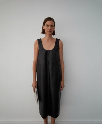 Women's Leather Midi-Dress