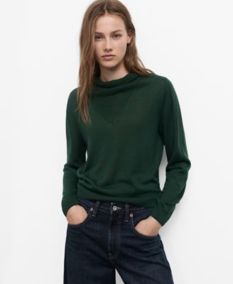 Women's Draped Neck Knitted Sweater