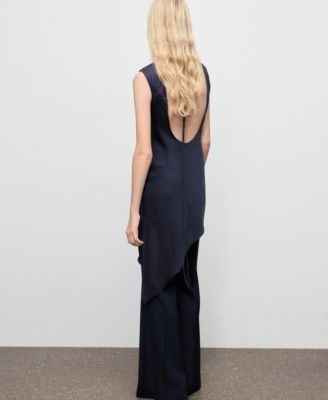 Women's Asymmetrical Satin Top