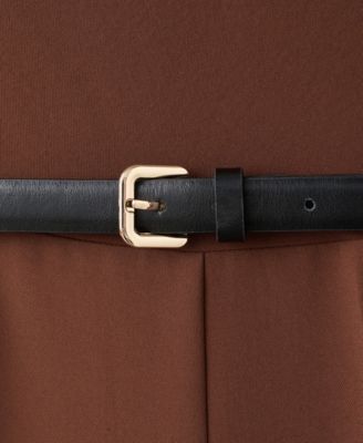 Women's Draped Neck Belt Jumpsuit