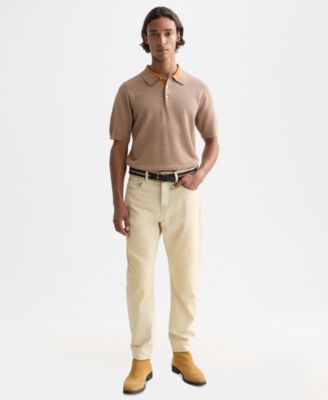 Men's Structured Knitted Regular-Fit Polo Shirt