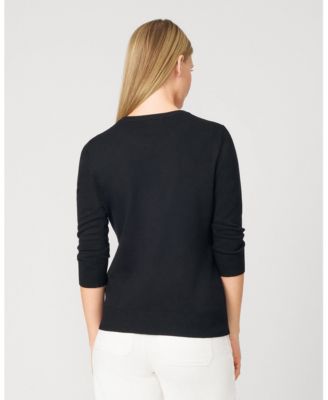 Women's Champagne Flute Sweater with Hotfix Embellishments