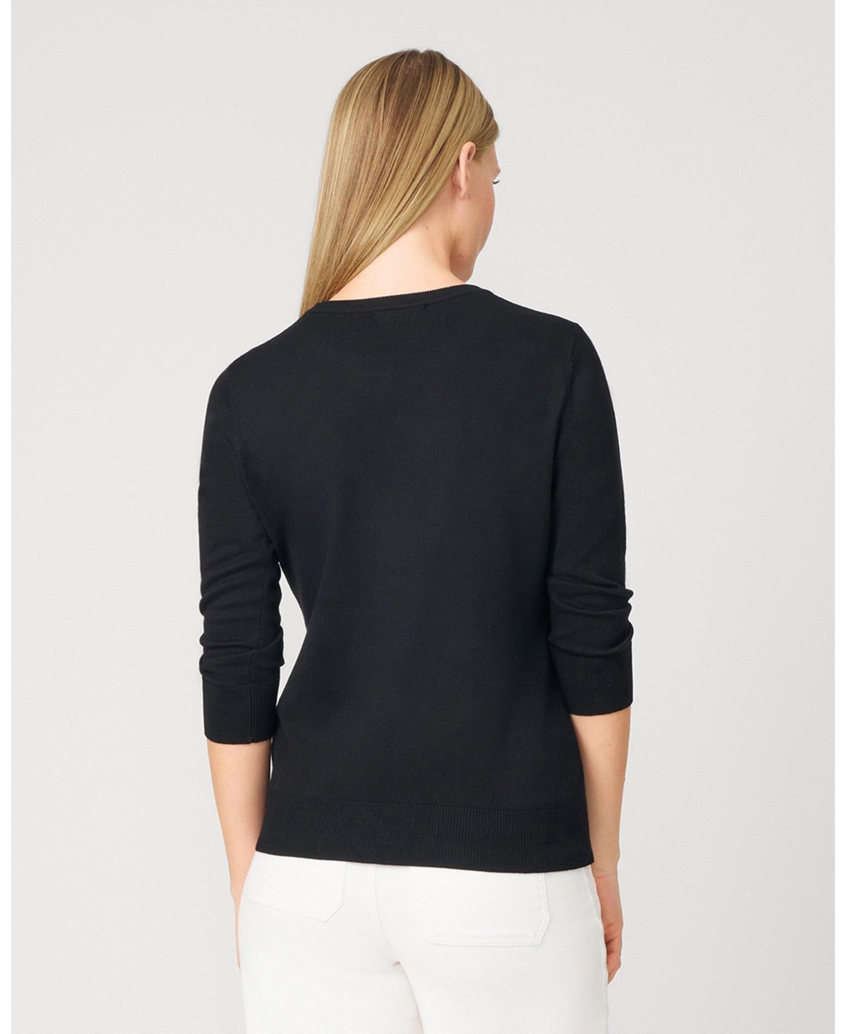 Cable & Gauge Women's Champagne Flute Sweater with Hotfix Embellishments