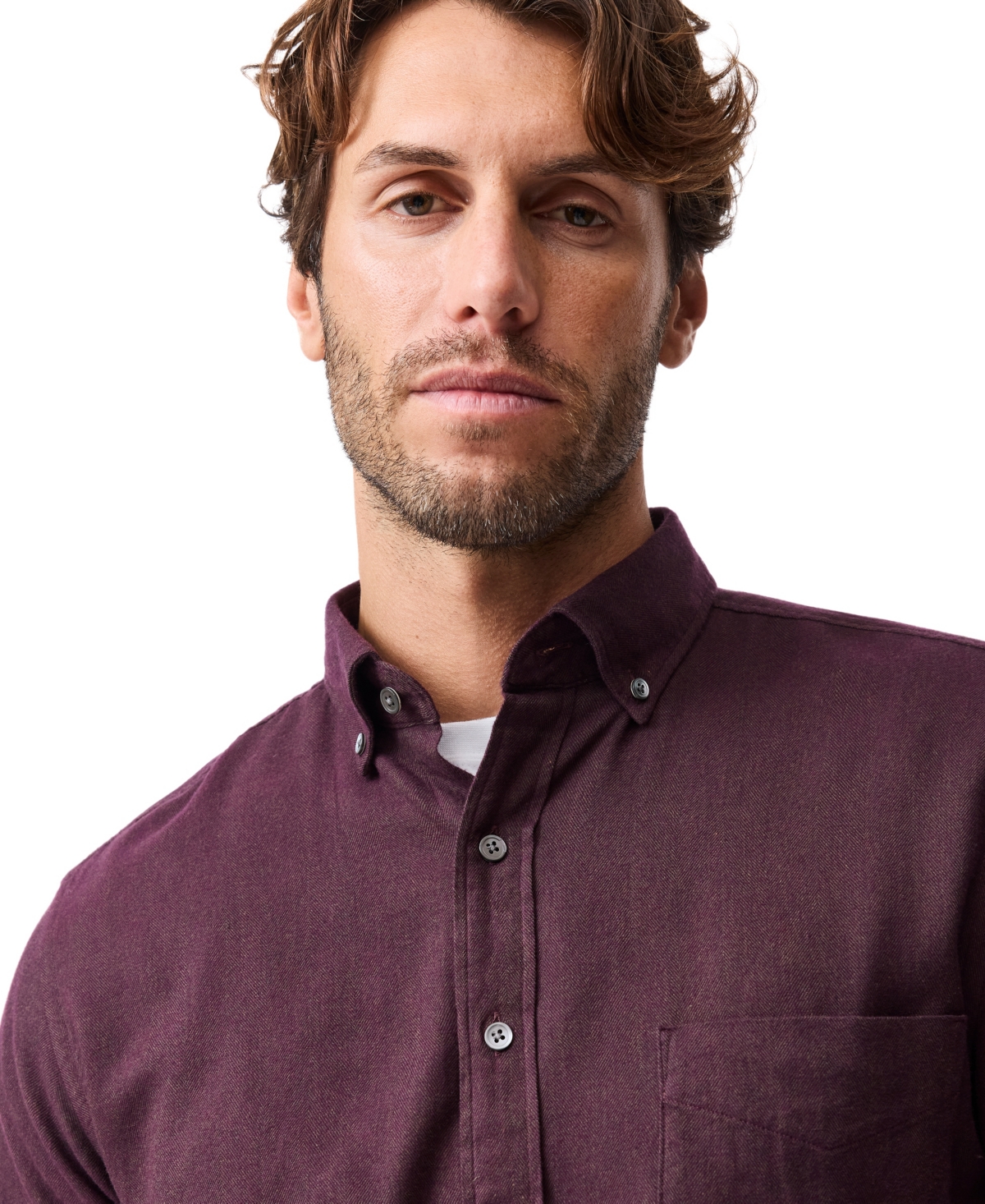Rodd & Gunn Rodd And Gunn Barrhill Long Sleeve Slim Fit Shirt In Purple