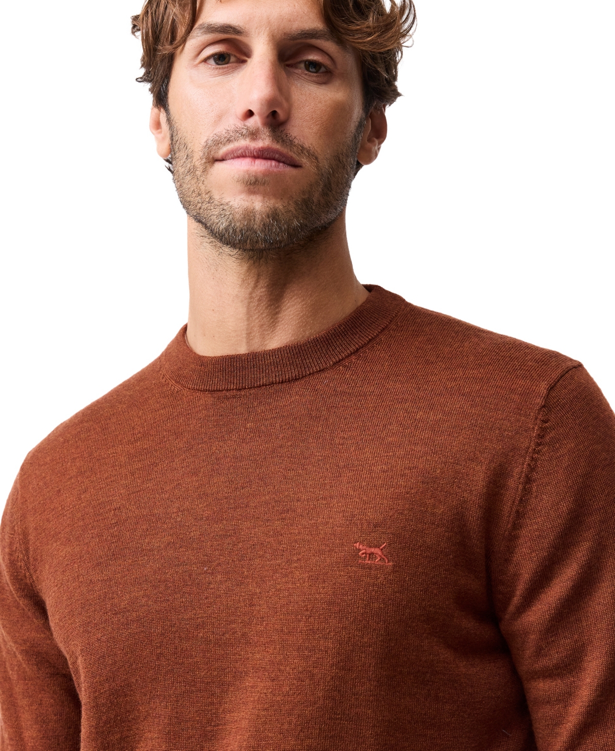 Rodd & Gunn York Bay Merino Wool Sweater In Brown