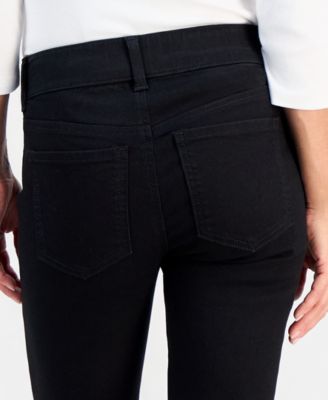 Petite High-Rise Pull-On Straight-Leg Jeans