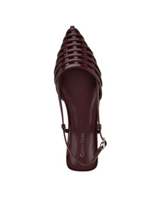 Women's Glessia Woven Pointed Toe Slingback Flats