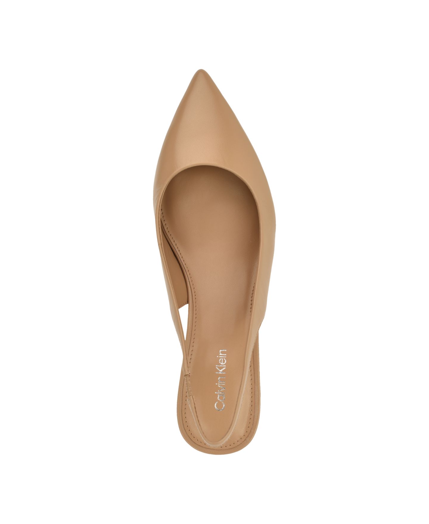 Женские туфли Calvin Klein Mavalyn Tapered Low Wedge Slingback Pumps, цвет: Средний натуральный — фото 4