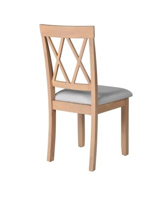 5-Piece Drop Leaf Dining Table Set with 4 Upholstered Chairs, Space-Saving Kitchen Table Set for Small Apartments-