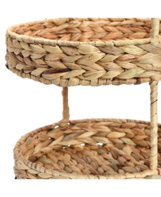 Water Hyacinth 2-Tier Tray, Natural