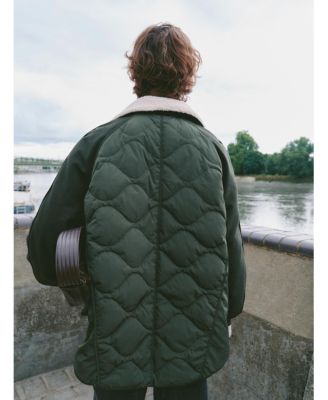 Women's Teddy Collar Quilted Bomber Jackets