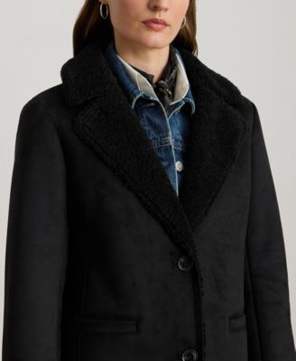 Women's Lapel Collar Shearling Jacket