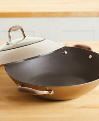 Advanced Home Hard-Anodized Nonstick Wok with Side Handles, 14"