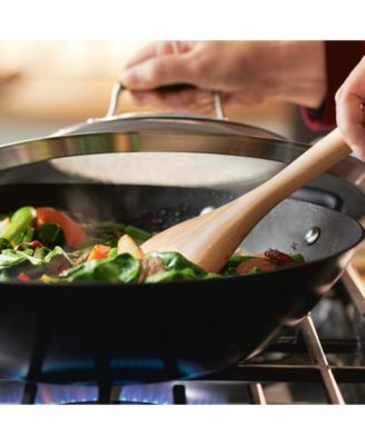 Advanced Home Hard-Anodized Nonstick Wok with Side Handles, 14"