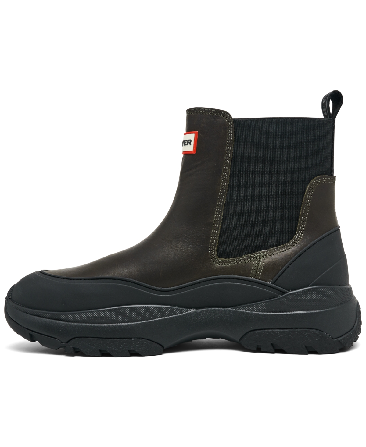 Hunter Men's Landon Waterproof Chelsea Boots From Finish Line In Brown