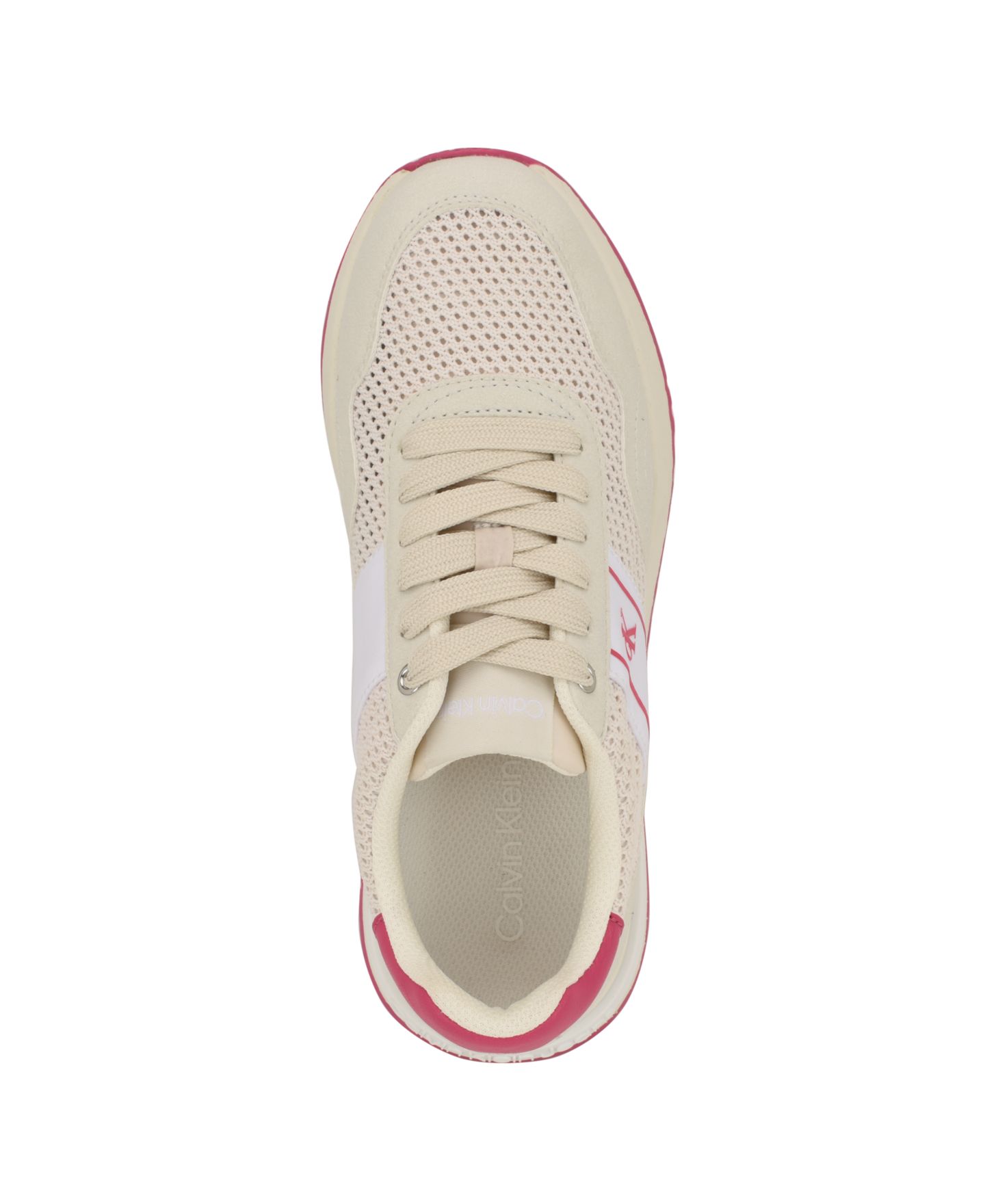Женские кроссовки Calvin Klein Palimer Mesh Retro Lace-Up, цвет: Серый / Розовый — фото 4