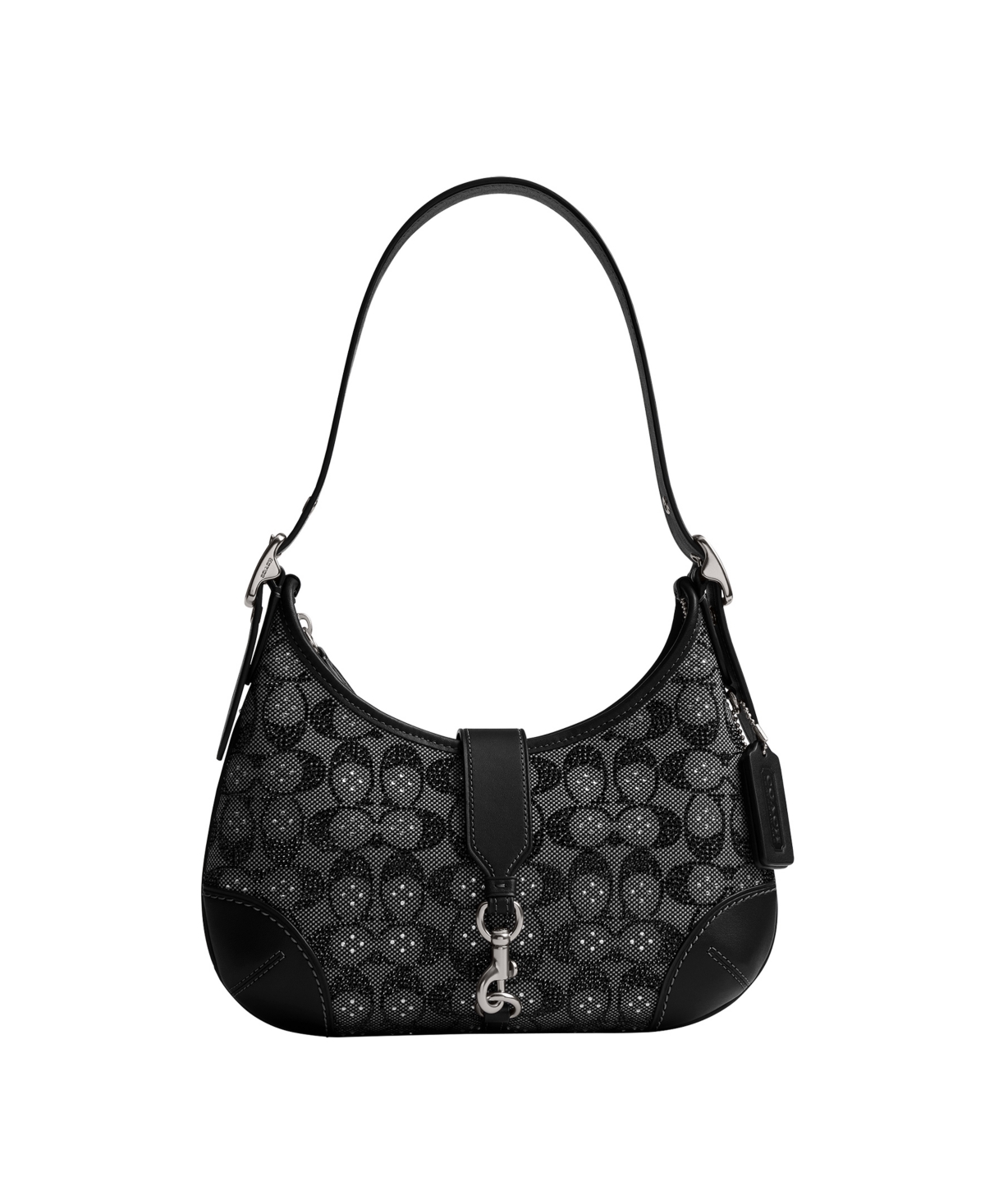 Coach Hamptons Crystal Signature Jacquard Hobo Bag
