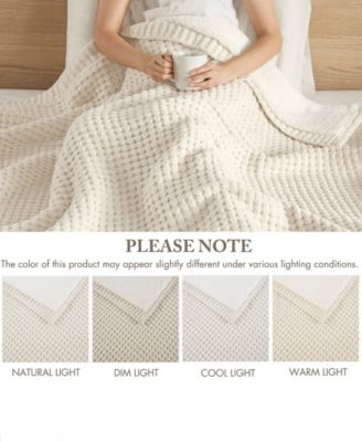 Rowan Waffle Knit Chenille Throw, 50" x 60"