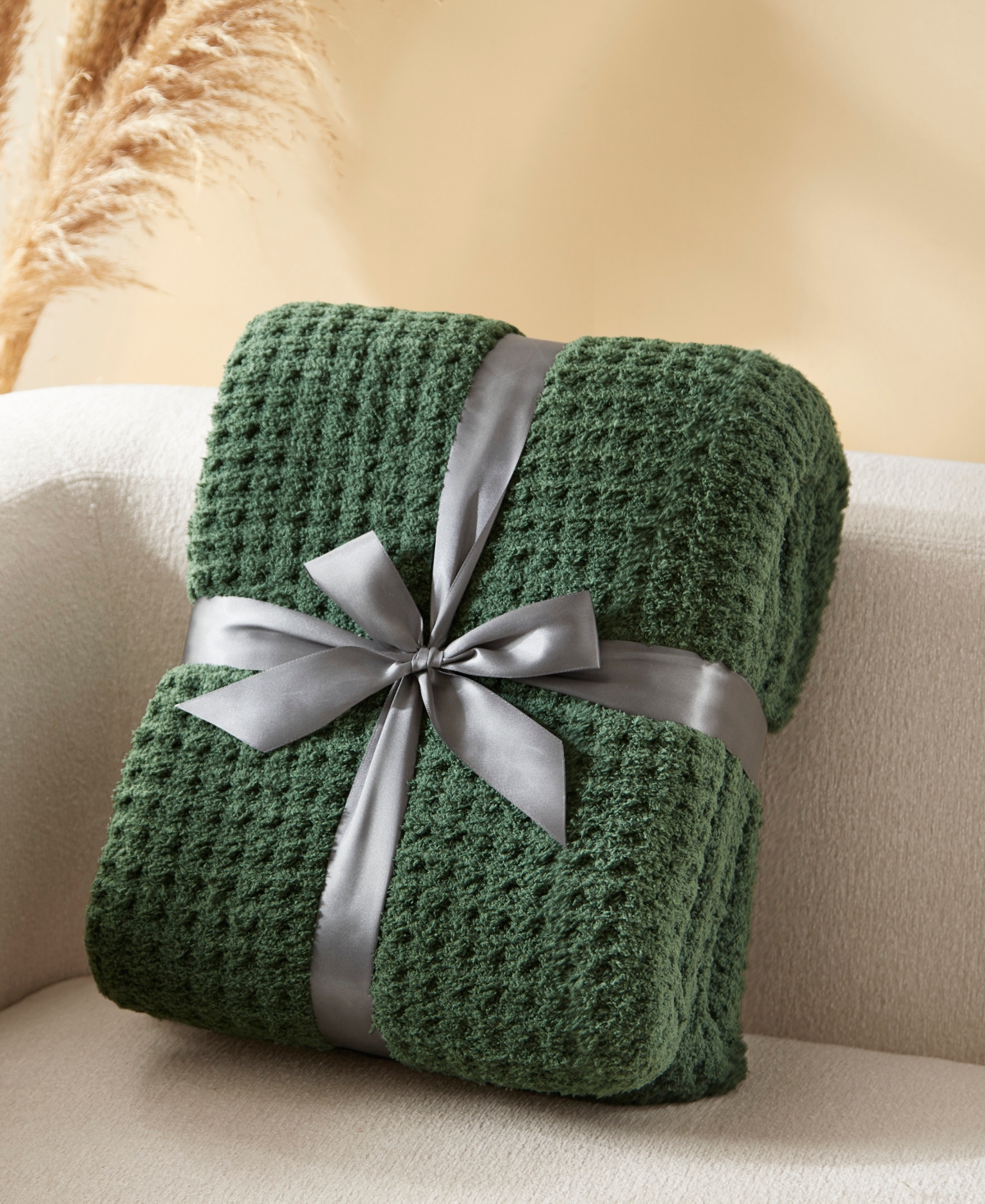 Madison Park Rowan Waffle Knit Chenille Throw, 50" x 60"