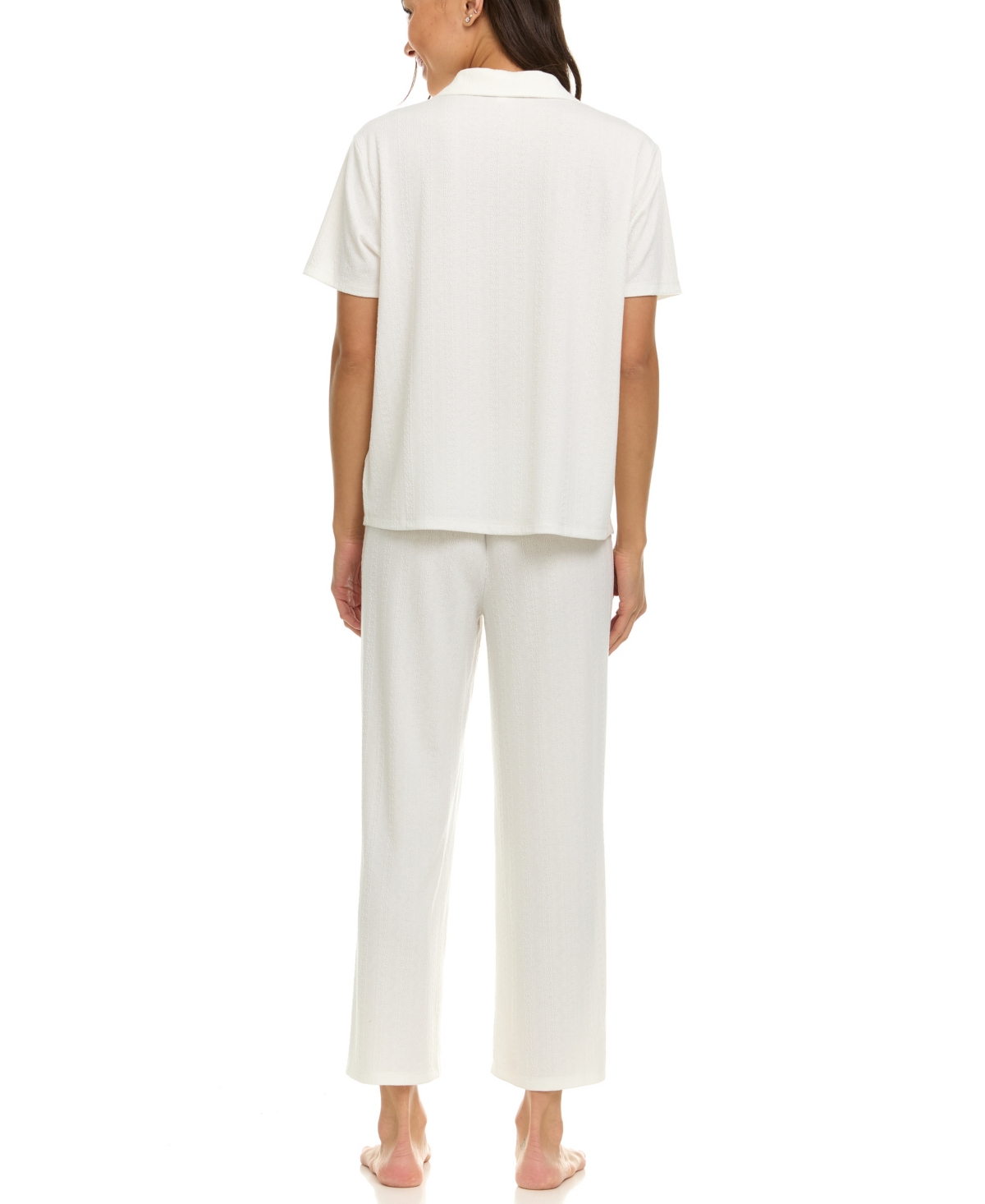 Flora By Flora Nikrooz Women's Luisa Short Sleeve Pajama Set In White