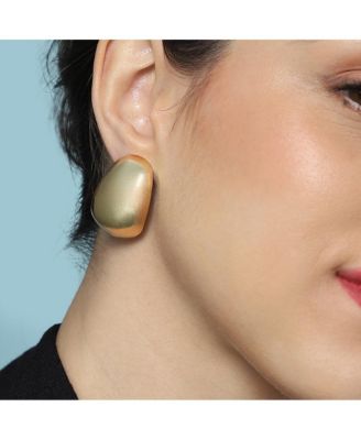 Women's The Circular-Plate Drop Earrings - Forest Green