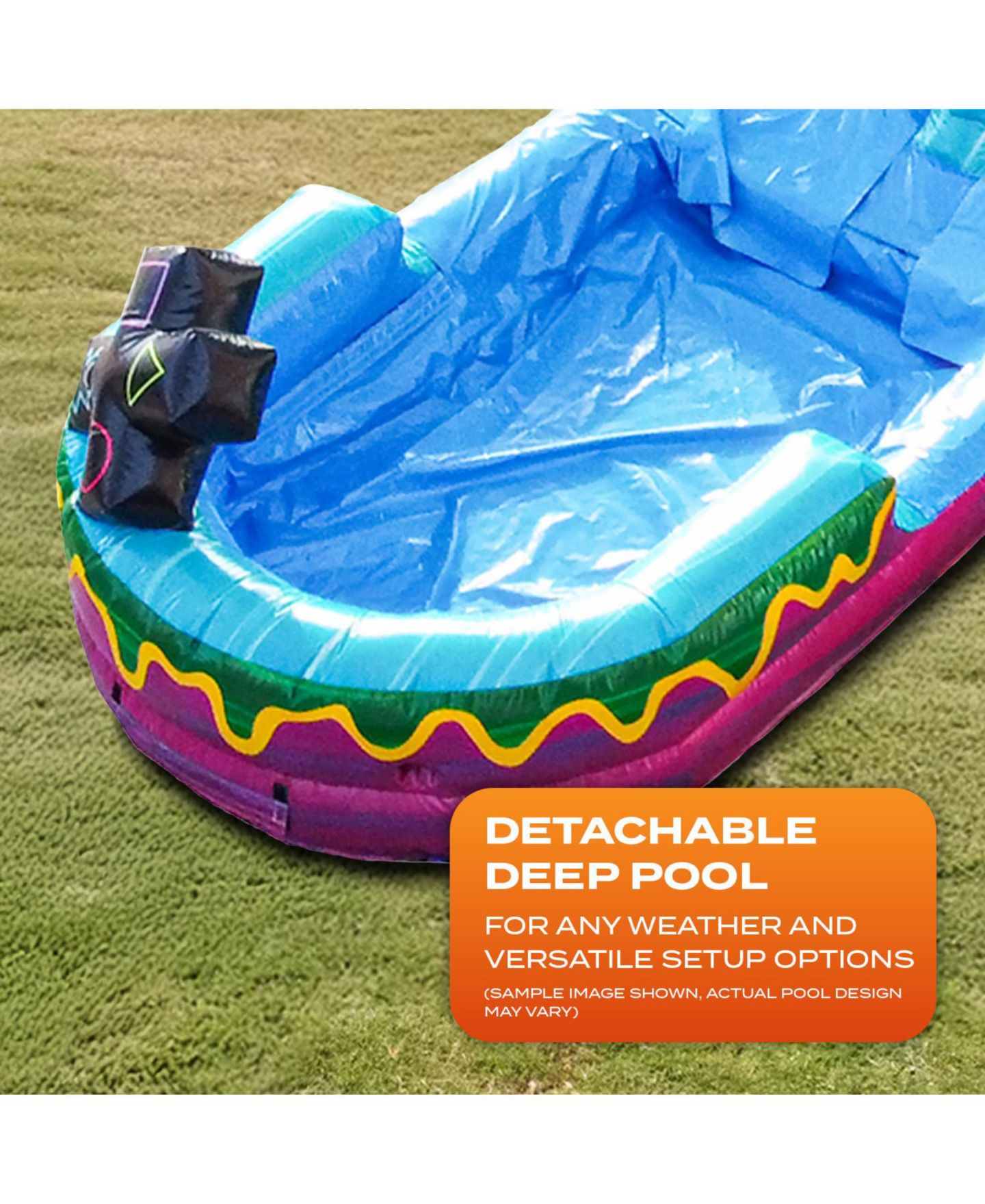 Детская игрушка Jumporange Level Up 19 Inflatable Water Slide with Detachable Deep Pool, 2-Person, Ages 3+, цвет: Open Miscellaneous — фото 5