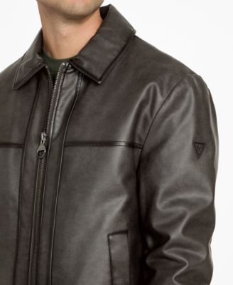 Men's Vintage Faux Leather Jacket